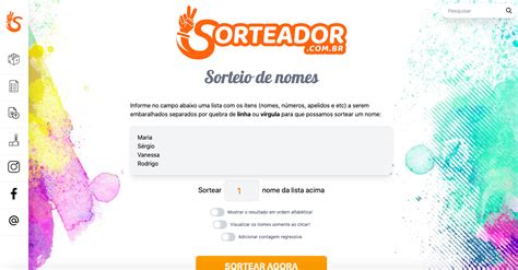 sorteador de nome.